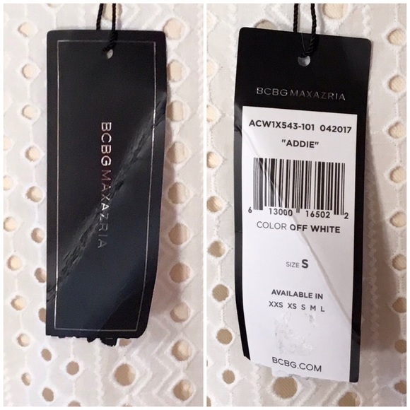 NWT BCBGMaxAzria Addie Eyelet Ruffle Front Top - Picture 8 of 8